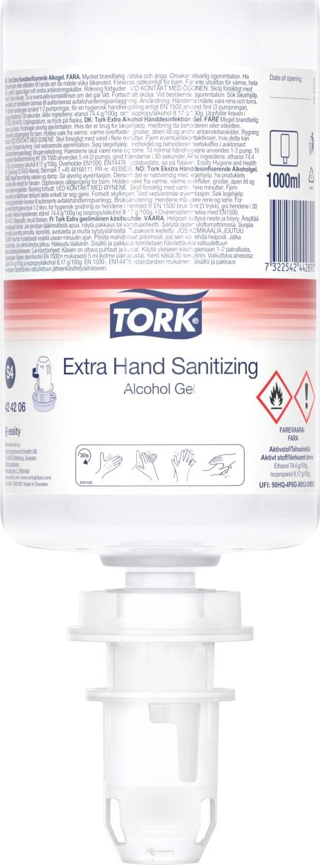 Tork Handdesinfektion Extra S4 Gel 1L