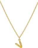 Maanesten Alphabet Necklace V - Guldfärg