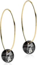 Blomdahl GT Ear Ring 25 mm Round 8 mm - Black Diamond