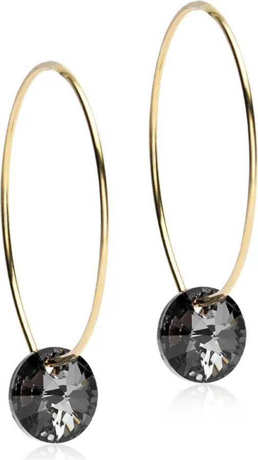 Blomdahl GT Ear Ring 25 mm Round 8 mm - Black Diamond