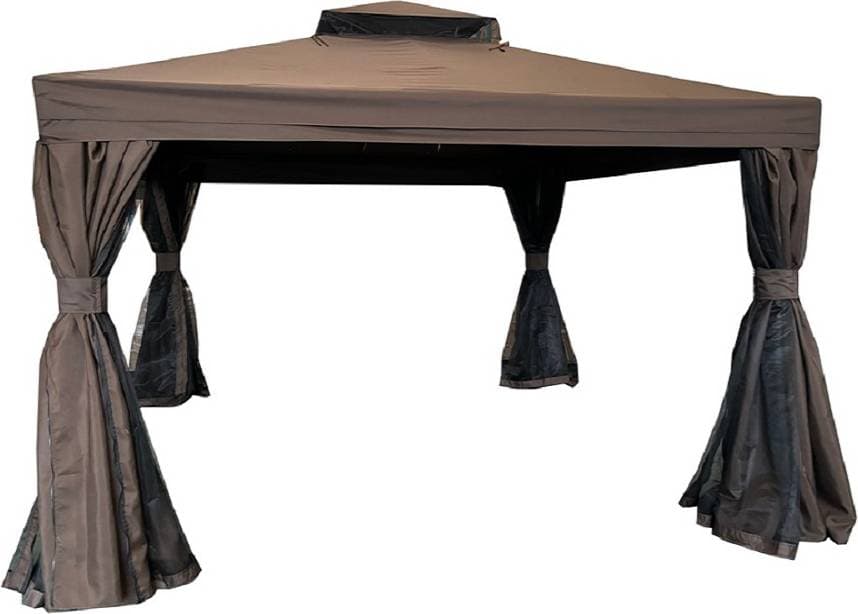 Garden Point Brun Trädgårdspaviljong Valencia 3x3 m
