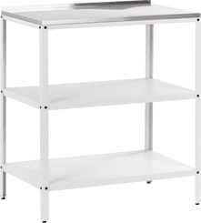 Beliani Stor Köksö Vilama Vit Silver Utekök