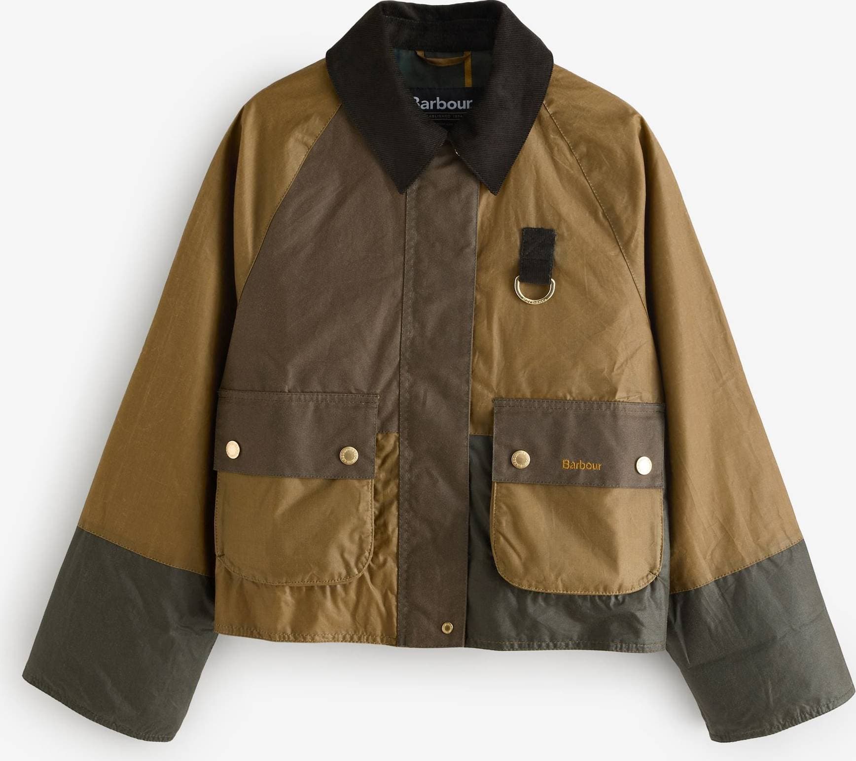 Barbour Alma Wax Jacket Dam - Sand/Archive Olive/Beech