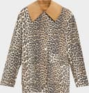 Ganni Printed Canvas Midi Jacket Dam - Flerfärgad