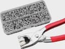 INF Tryckknappar Med Verktyg 100 St 9,5 Mm Silver