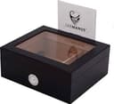 Germanus Humidor Med Äkta Glastopp Svart Skönhet