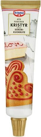 Dr. Oetker Kristyr 125 g Röd Ätbart
