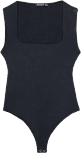 Stradivarius Body Med Fyrkantig Ringning - Svart