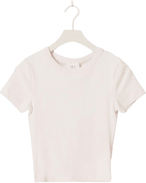 Gina Tricot Basic Tight Top Med Korta Ärmar - Ljusrosa