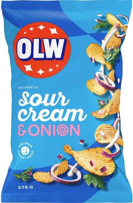 Olw Chips Sourcream & Onion 275g 1pack