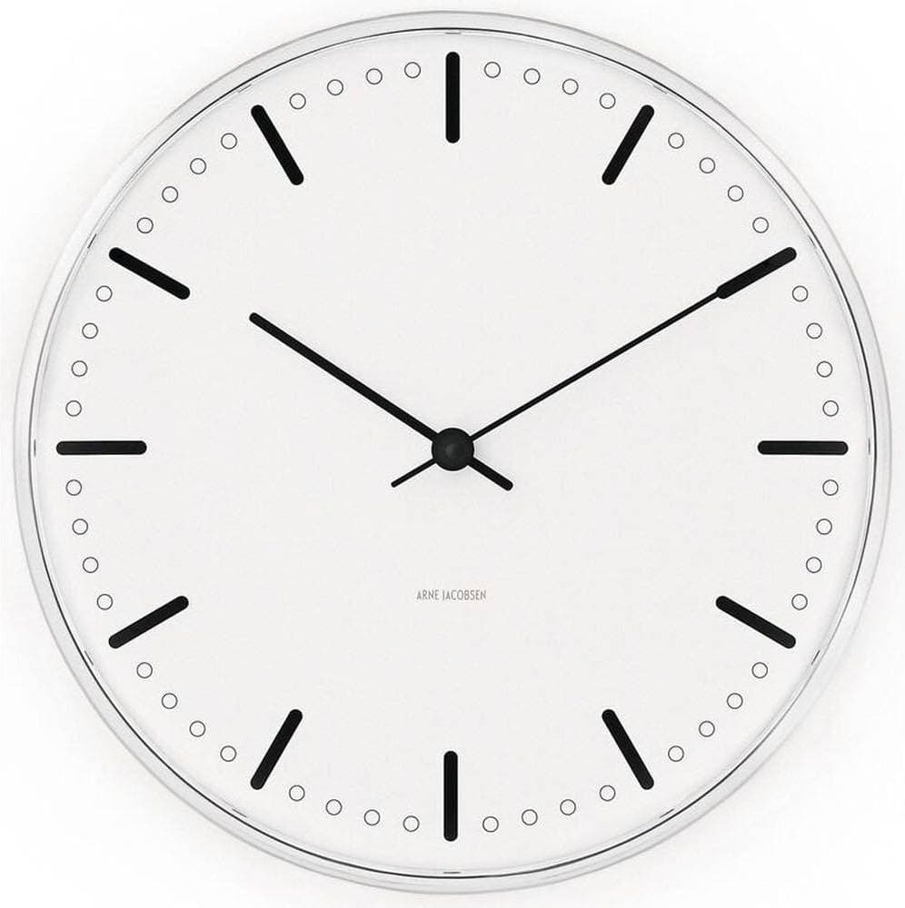 Arne Jacobsen City Hall White Väggklocka 21cm