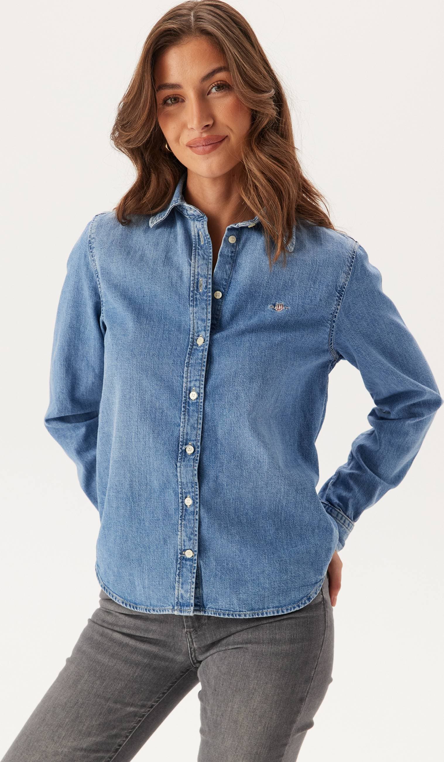 Gant Reg Denim Shirt - Dam Regular