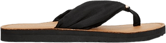 Tommy Hilfiger TH Monogram Plaque Flip-Flops - Black