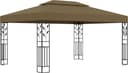 vidaXL Gazebo with Double Roof - Taupe 3x4 m