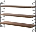 String Pocket Walnut/Black Vägghylla 60cm