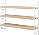 String Pocket Ash/White Vägghylla 60cm