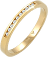 Elli Engagement Band Ring - Gold/Diamonds