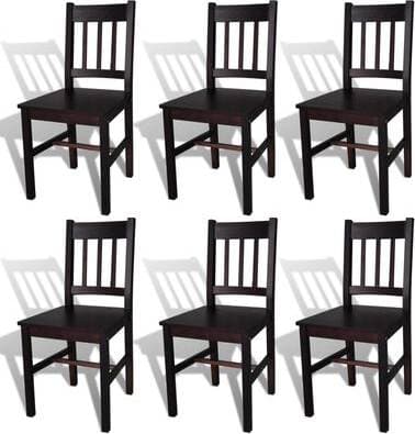 vidaXL 271499 Dark Brown Köksstol 86cm 6st