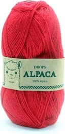 Drops Design Alpaca Uni Colour Rød 167m