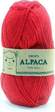 Drops Design Alpaca Uni Colour Rød 167m