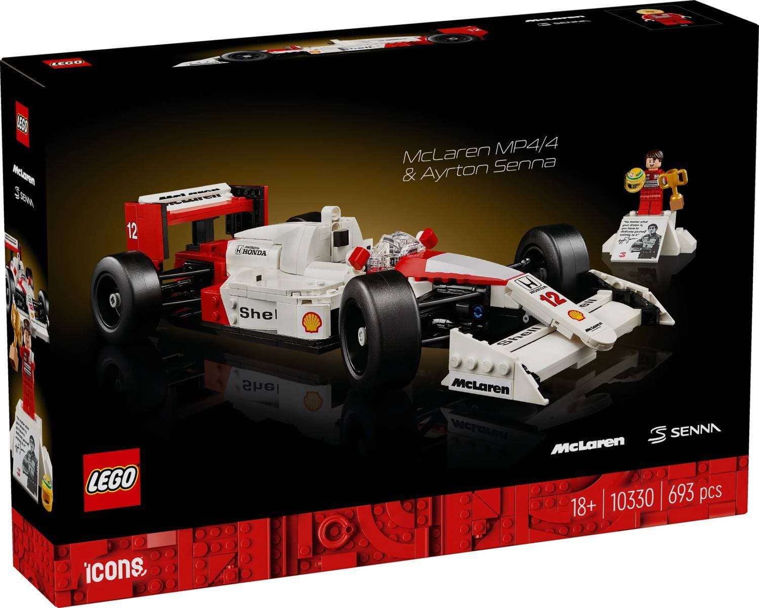 LEGO Icons Mclaren MP4/4 og Ayrton Senna 10330