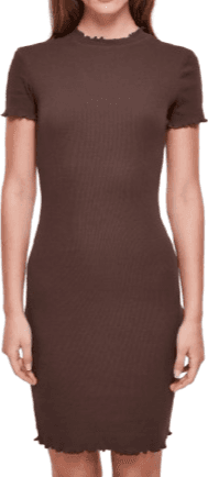 Urban Classics Rib Tee Dress - Brown