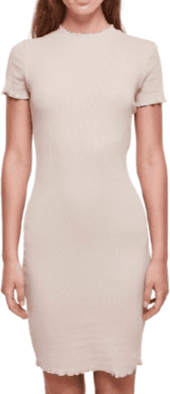 Urban Classics Rib Tee Dress - Beige