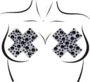 Leg Avenue X Factor Nipple Jewel Stickers - Black