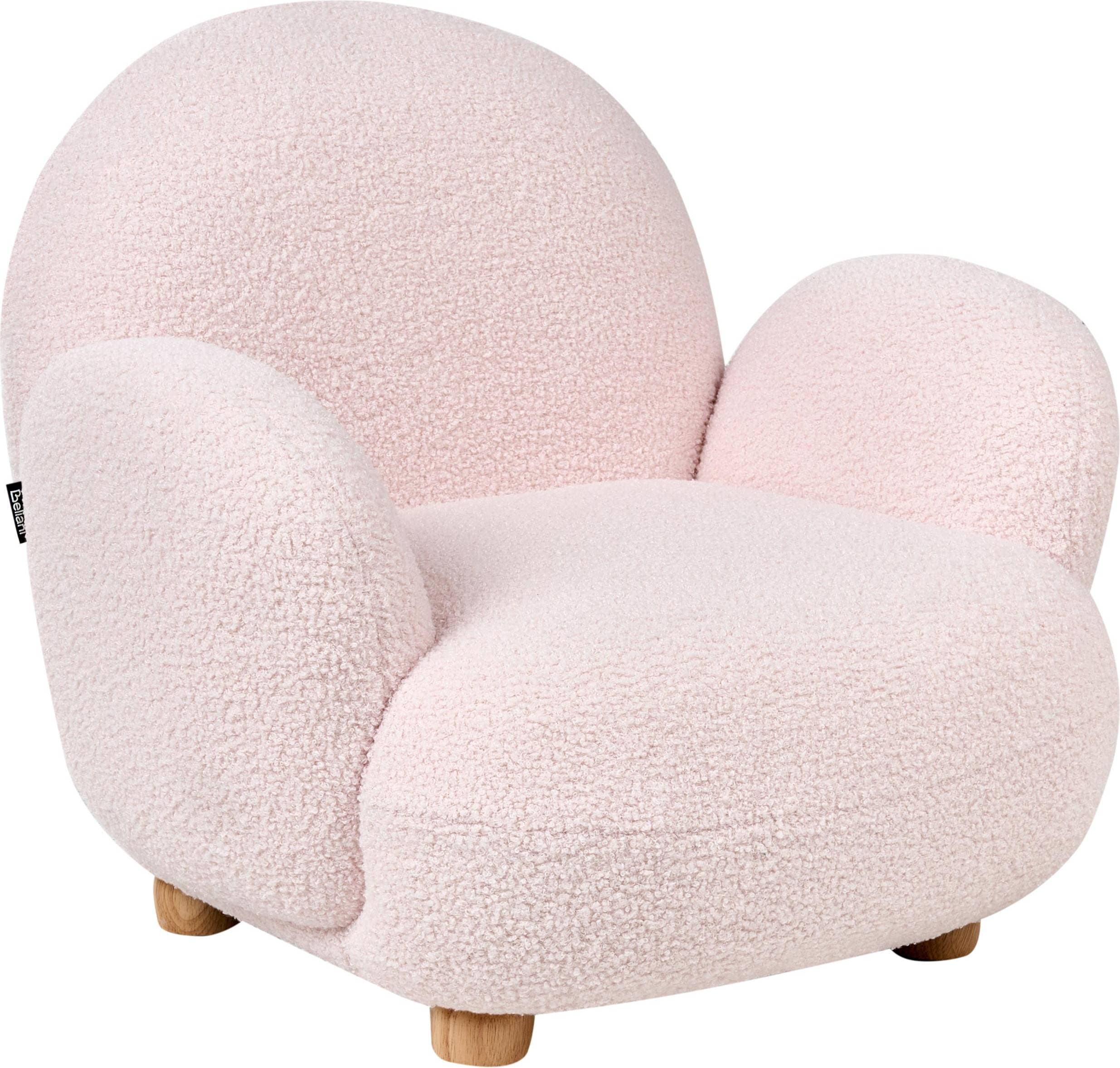 Beliani Barnstol Hem Rosa Ljust Trä