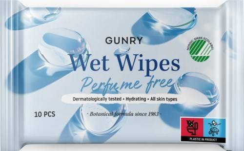 Gunry Wet Wipes Perfume Free 10 St