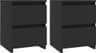 vidaXL 800516 Black Sängbord 30x30cm 2st
