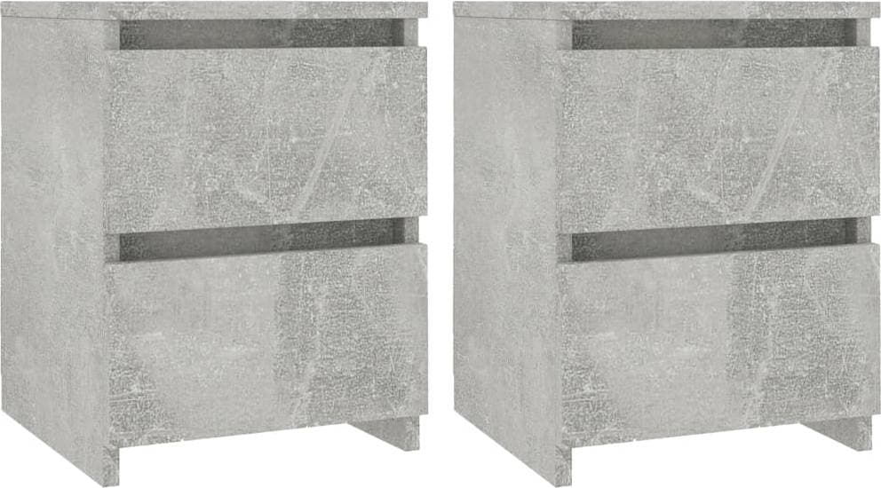 vidaXL 800522 Concrete Grey Sängbord 30x30cm 2st