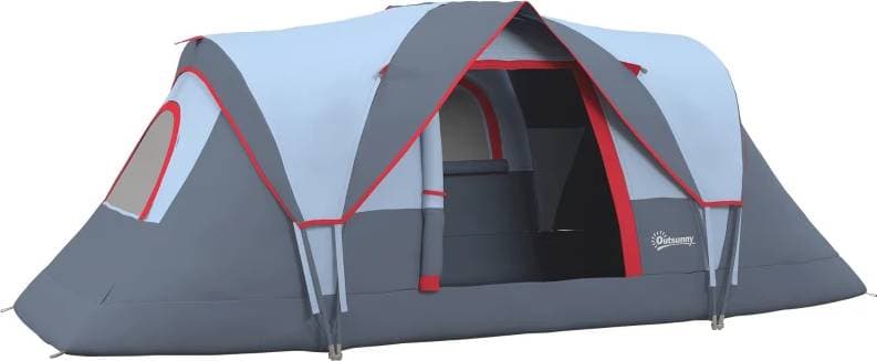 OutSunny 5-6 People Tunnel Tent - Grey