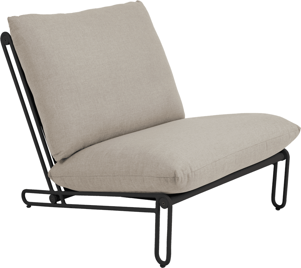 Brafab Blixt - Black/Cley Beige Utefåtölj