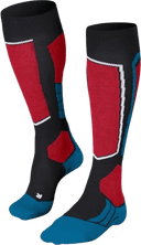 Falke SK2 Intermediate Knee High Socks - Black/Red/Blue