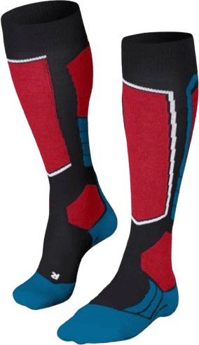 Falke SK2 Intermediate Knee High Socks - Black/Red/Blue