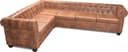 vidaXL Chesterfield Brown Soffa 260cm 6-sits