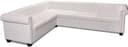 vidaXL Chesterfield White Soffa 260cm 6-sits