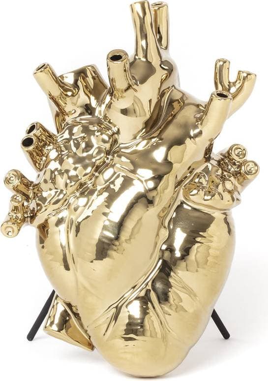 Seletti Love In Bloom Vase Gold H 25 cm Vas 25cm