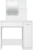 vidaXL med LED Vit 86.5x35x136 cm Sminkbord 35x86.5cm