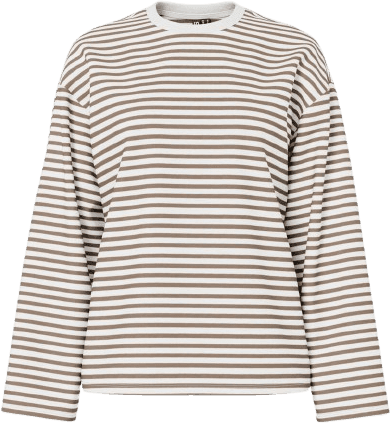 Pieces Sadie Long Sleeved Top - Cloud Dancer Fos