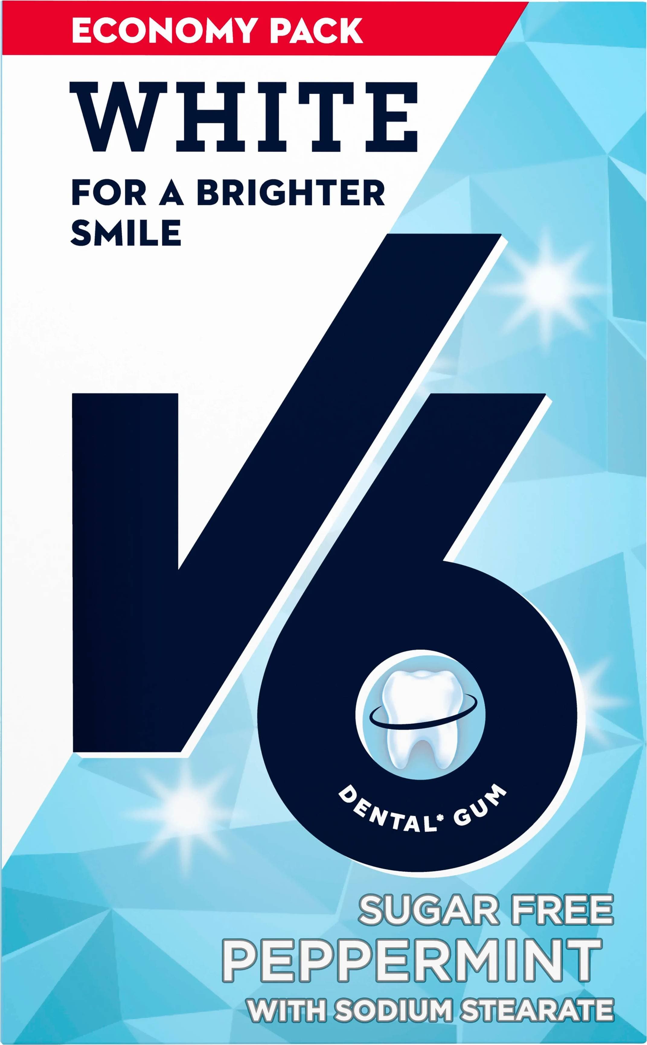 V6 White Peppermint Tuggummi 50 St