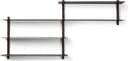 Gejst Nivo B Svart Ask Vägghylla 118cm
