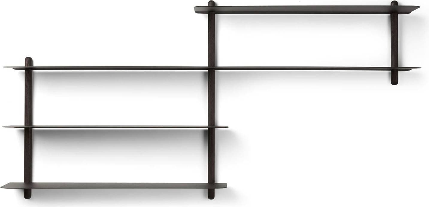 Gejst Nivo B Svart Ask Vägghylla 118cm