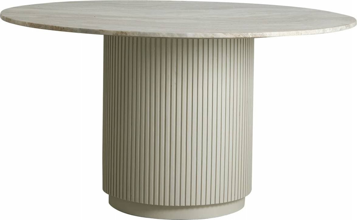 Nordal Erie Runt 140cm Vit Marmor Matbord 140cm