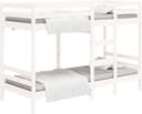 vidaXL 3139845 White Våningssäng 80.5 x195.5cm