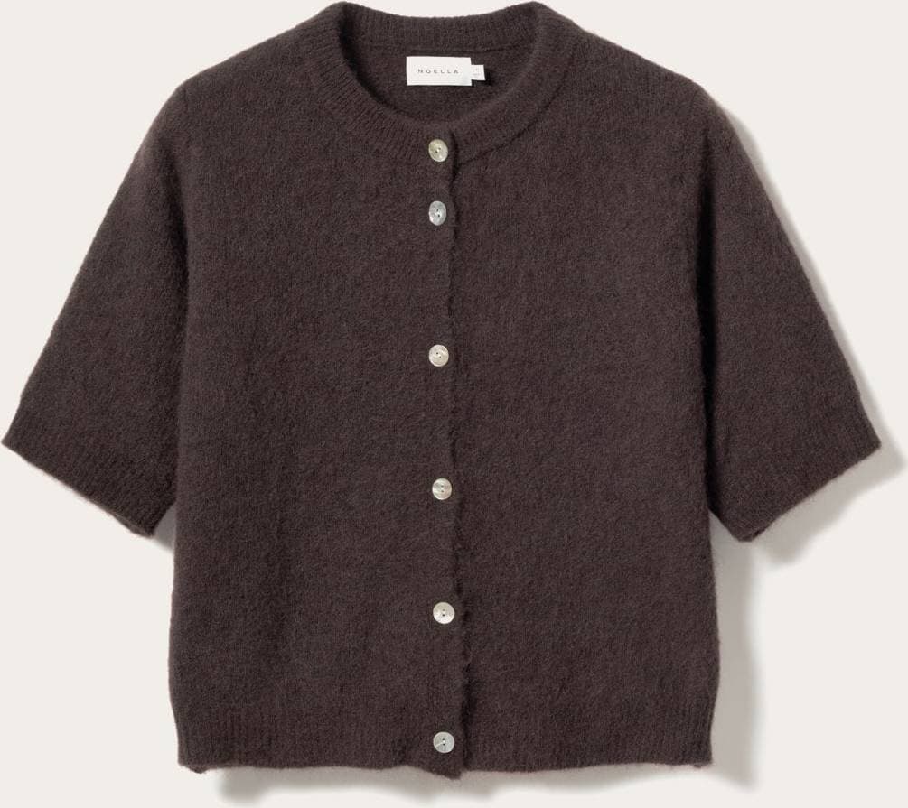 Noella Kae SS Knit Cardigan - Chocolate