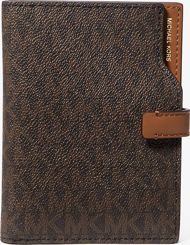 Michael Kors Signature Logo Passport Wallet - Brown