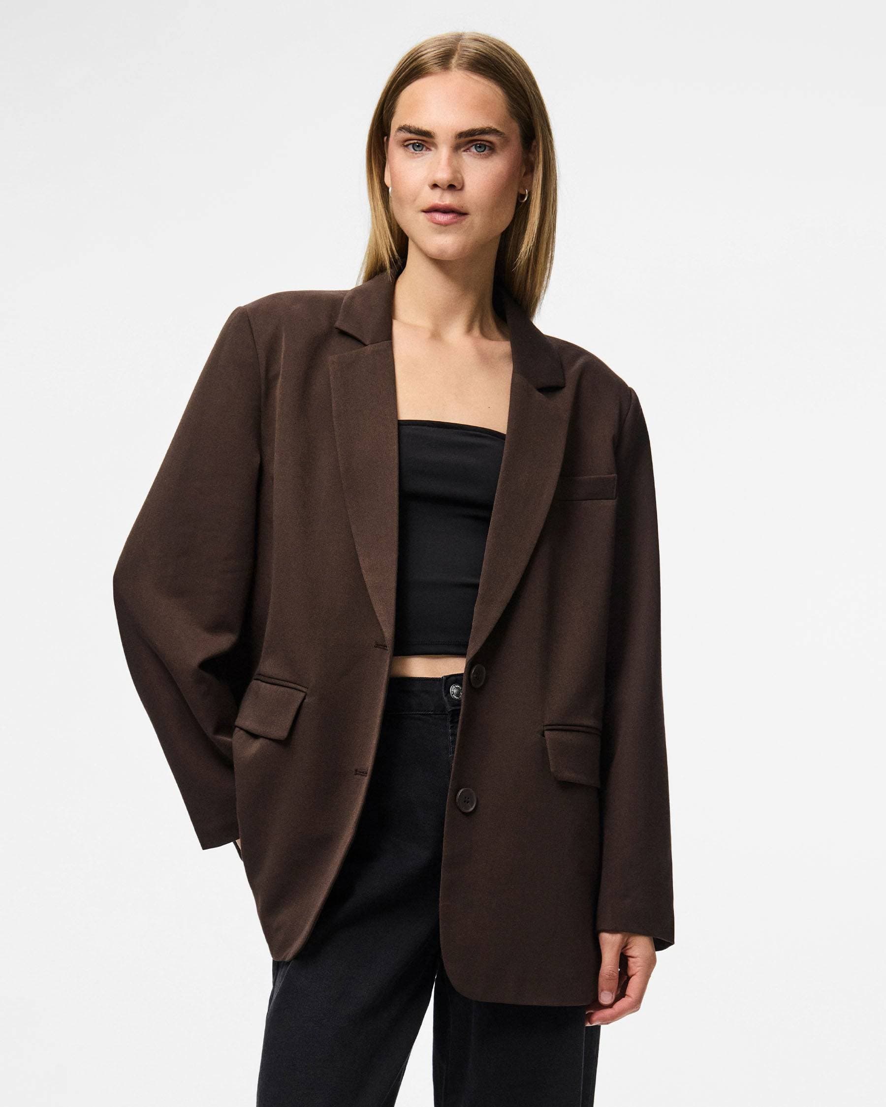 Pieces Kavaj PCKamil - Mörkbrun