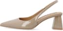 Bianco Biamaralyn Slingback Patent Dam Pumps - Nougat